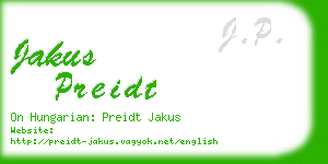 jakus preidt business card